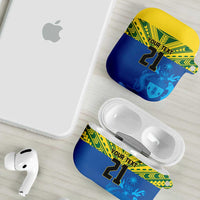 Solomon Islands Rugby Custom AirPods Case Simple Coat of arm Polynesian Pattern LT9 - Polynesian Pride
