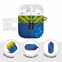 Solomon Islands Rugby Custom AirPods Case Simple Coat of arm Polynesian Pattern LT9 - Polynesian Pride