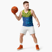 Solomon Islands Rugby Custom Basketball Jersey Simple Coat of arm Polynesian Pattern LT9 - Polynesian Pride