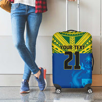 Solomon Islands Rugby Custom Luggage Cover Simple Coat of arm Polynesian Pattern LT9 - Polynesian Pride