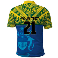 Solomon Islands Rugby Custom Polo Shirt Simple Coat of arm Polynesian Pattern LT9 - Polynesian Pride
