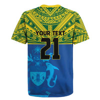 Solomon Islands Rugby Custom Rugby Jersey Simple Coat of arm Polynesian Pattern LT9 - Polynesian Pride