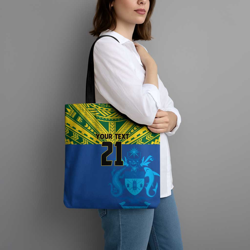 Solomon Islands Rugby Custom Tote Bag Simple Coat of arm Polynesian Pattern LT9 - Polynesian Pride