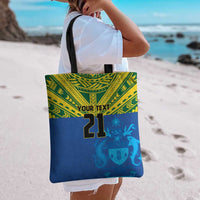 Solomon Islands Rugby Custom Tote Bag Simple Coat of arm Polynesian Pattern LT9 - Polynesian Pride