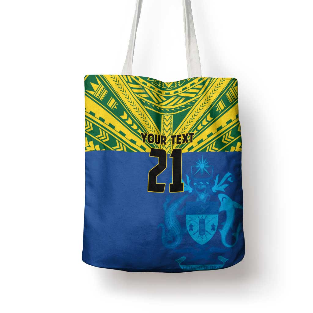 Solomon Islands Rugby Custom Tote Bag Simple Coat of arm Polynesian Pattern LT9 - Polynesian Pride