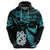 Matariki New Zealand Hoodie Maori Manaia with Paua Shell Aqua LT9 - Polynesian Pride