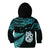 Matariki New Zealand Kid Hoodie Maori Manaia with Paua Shell - Aqua LT9 - Polynesian Pride