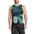 Matariki New Zealand Men Tank Top Maori Manaia with Paua Shell - Aqua LT9 - Polynesian Pride