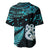 Custom Matariki New Zealand Baseball Jersey Maori Manaia with Paua Shell - Aqua LT9 - Polynesian Pride