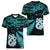 Custom Matariki New Zealand Women V Neck T Shirt Maori Manaia with Paua Shell - Aqua LT9 - Polynesian Pride