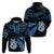 Matariki New Zealand Hoodie Maori Manaia with Paua Shell Blue LT9 - Polynesian Pride