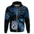 Matariki New Zealand Hoodie Maori Manaia with Paua Shell Blue LT9 - Polynesian Pride