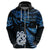 Matariki New Zealand Hoodie Maori Manaia with Paua Shell Blue LT9 - Polynesian Pride