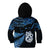 Matariki New Zealand Kid Hoodie Maori Manaia with Paua Shell - Blue LT9 - Polynesian Pride