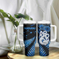 Matariki New Zealand Tumbler With Handle Maori Manaia with Paua Shell - Blue LT9 - Polynesian Pride