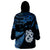 Matariki New Zealand Wearable Blanket Hoodie Maori Manaia with Paua Shell - Blue LT9 - Polynesian Pride