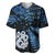 Custom Matariki New Zealand Baseball Jersey Maori Manaia with Paua Shell - Blue LT9 Blue - Polynesian Pride