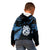 Custom Matariki New Zealand Kid Hoodie Maori Manaia with Paua Shell - Blue LT9 - Polynesian Pride