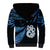 Custom Matariki New Zealand Sherpa Hoodie Maori Manaia with Paua Shell - Blue LT9 - Polynesian Pride