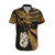 Maori Hawaiian Shirt Matariki Stars Manaia with Paua Shell - Gold LT9 Gold - Polynesian Pride