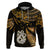 Maori Hoodie Matariki Stars Manaia with Paua Shell Gold LT9 Gold - Polynesian Pride