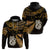 Maori Hoodie Matariki Stars Manaia with Paua Shell Gold LT9 - Polynesian Pride