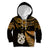 Maori Kid Hoodie Matariki Stars Manaia with Paua Shell - Gold LT9 Hoodie Gold - Polynesian Pride