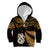 Maori Kid Hoodie Matariki Stars Manaia with Paua Shell - Gold LT9 Zip Hoodie Gold - Polynesian Pride