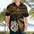 Custom Maori Hawaiian Shirt Matariki Stars Manaia with Paua Shell - Gold LT9 - Polynesian Pride