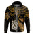 Custom Maori Hoodie Matariki Stars Manaia with Paua Shell Gold LT9 Zip Hoodie Gold - Polynesian Pride