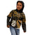 Custom Maori Kid Hoodie Matariki Stars Manaia with Paua Shell - Gold LT9 - Polynesian Pride