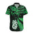 Maori Hawaiian Shirt Matariki Stars Manaia with Paua Shell - Green LT9 Green - Polynesian Pride