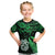 Maori Kid T Shirt Matariki Stars Manaia with Paua Shell - Green LT9 Green - Polynesian Pride