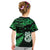 Maori Kid T Shirt Matariki Stars Manaia with Paua Shell - Green LT9 - Polynesian Pride