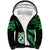 Maori Sherpa Hoodie Matariki Stars Manaia with Paua Shell - Green LT9 Unisex Green - Polynesian Pride