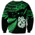 Maori Sweatshirt Matariki Stars Manaia with Paua Shell - Green LT9 - Polynesian Pride