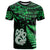 Custom Maori T Shirt Matariki Stars Manaia with Paua Shell Green LT9 Green - Polynesian Pride