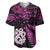 New Zealand Baseball Jersey Matariki NZ Manaia with Paua Shell - Pink LT9 Pink - Polynesian Pride