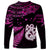 New Zealand Long Sleeve Shirt Matariki NZ Manaia with Paua Shell - Pink LT9 - Polynesian Pride