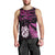 New Zealand Men Tank Top Matariki NZ Manaia with Paua Shell - Pink LT9 - Polynesian Pride