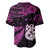 Custom New Zealand Baseball Jersey Matariki NZ Manaia with Paua Shell - Pink LT9 - Polynesian Pride