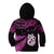 Custom New Zealand Kid Hoodie Matariki NZ Manaia with Paua Shell - Pink LT9 - Polynesian Pride