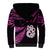 Custom New Zealand Sherpa Hoodie Matariki NZ Manaia with Paua Shell - Pink LT9 - Polynesian Pride