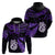 New Zealand Hoodie Matariki NZ Manaia with Paua Shell Purple LT9 - Polynesian Pride