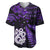 Custom New Zealand Baseball Jersey Matariki NZ Manaia with Paua Shell - Purple LT9 Purple - Polynesian Pride