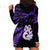 Custom New Zealand Hoodie Dress Matariki NZ Manaia with Paua Shell - Purple LT9 - Polynesian Pride