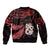 Matariki Bomber Jacket NZ New Year Manaia with Paua Shell - Red LT9 - Polynesian Pride