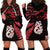 Matariki Hoodie Dress NZ New Year Manaia with Paua Shell - Red LT9 - Polynesian Pride