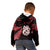 Matariki Kid Hoodie NZ New Year Manaia with Paua Shell - Red LT9 - Polynesian Pride