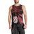 Matariki Men Tank Top NZ New Year Manaia with Paua Shell - Red LT9 - Polynesian Pride